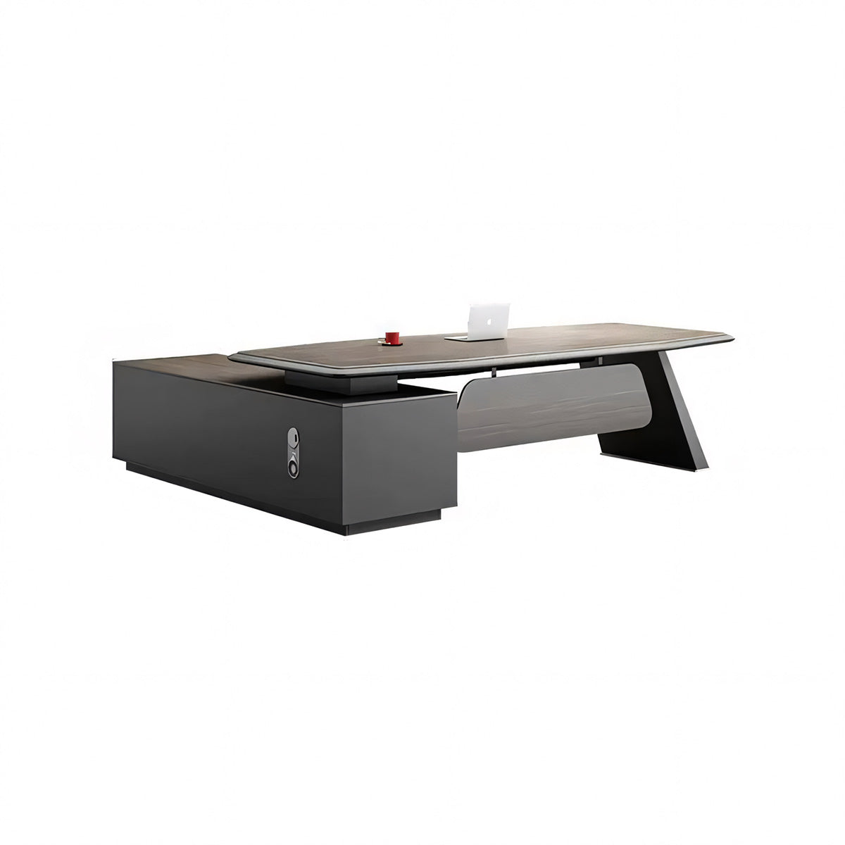 Lacquered Laminate Executive Desk Office Desk