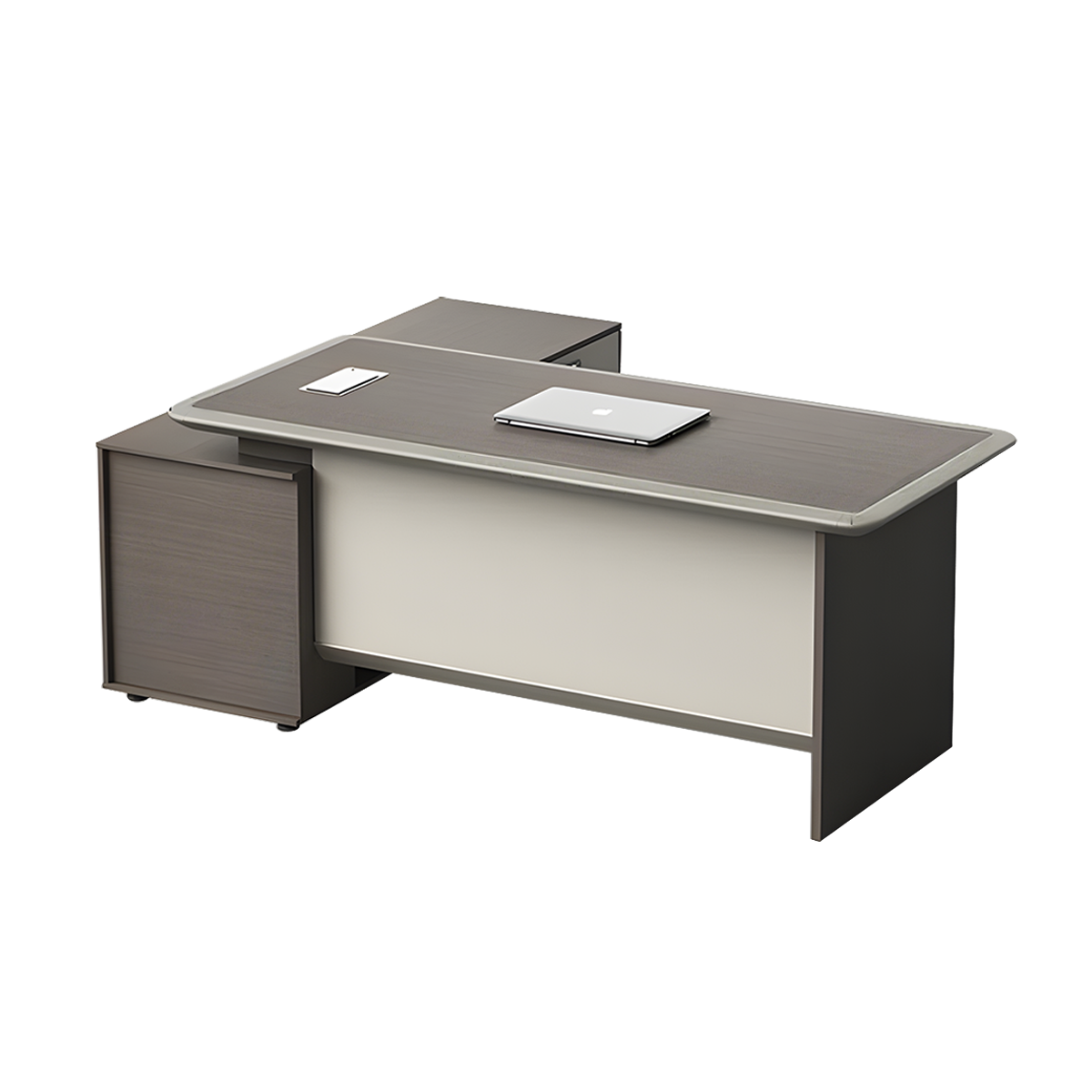 Premium Spacious Office Desk Aluminum Edge Scratch Resistant Lockable Drawers