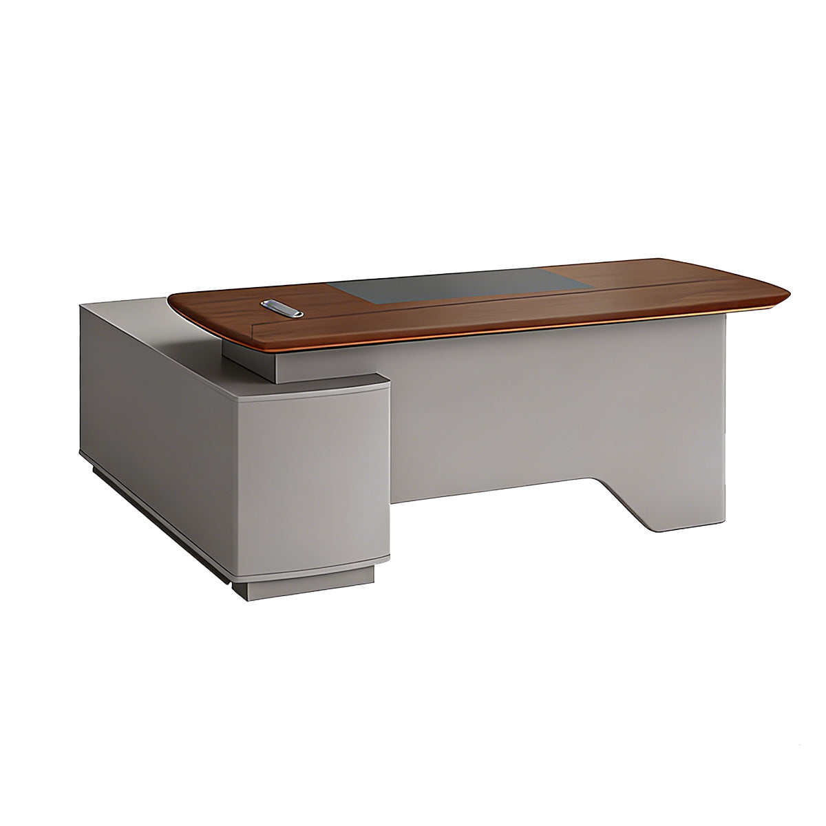 Luxury L-Shaped Executive Desk with Cable Management, Suitable for Office Workspaces