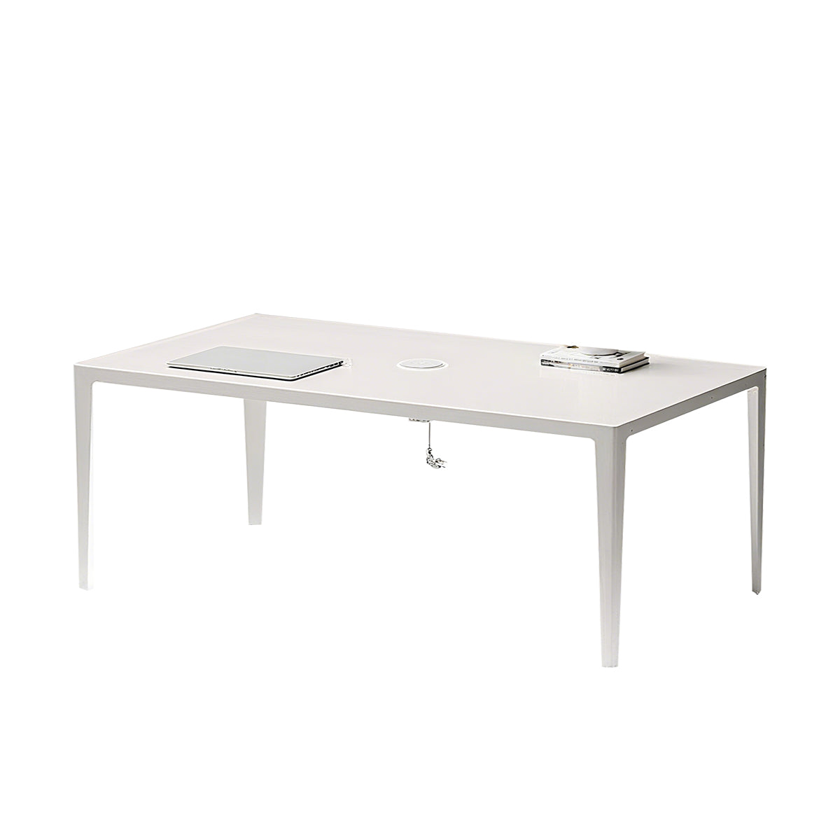 Modern Minimalist Eco Conference Table Thick Top Cable Box Rounded Edges