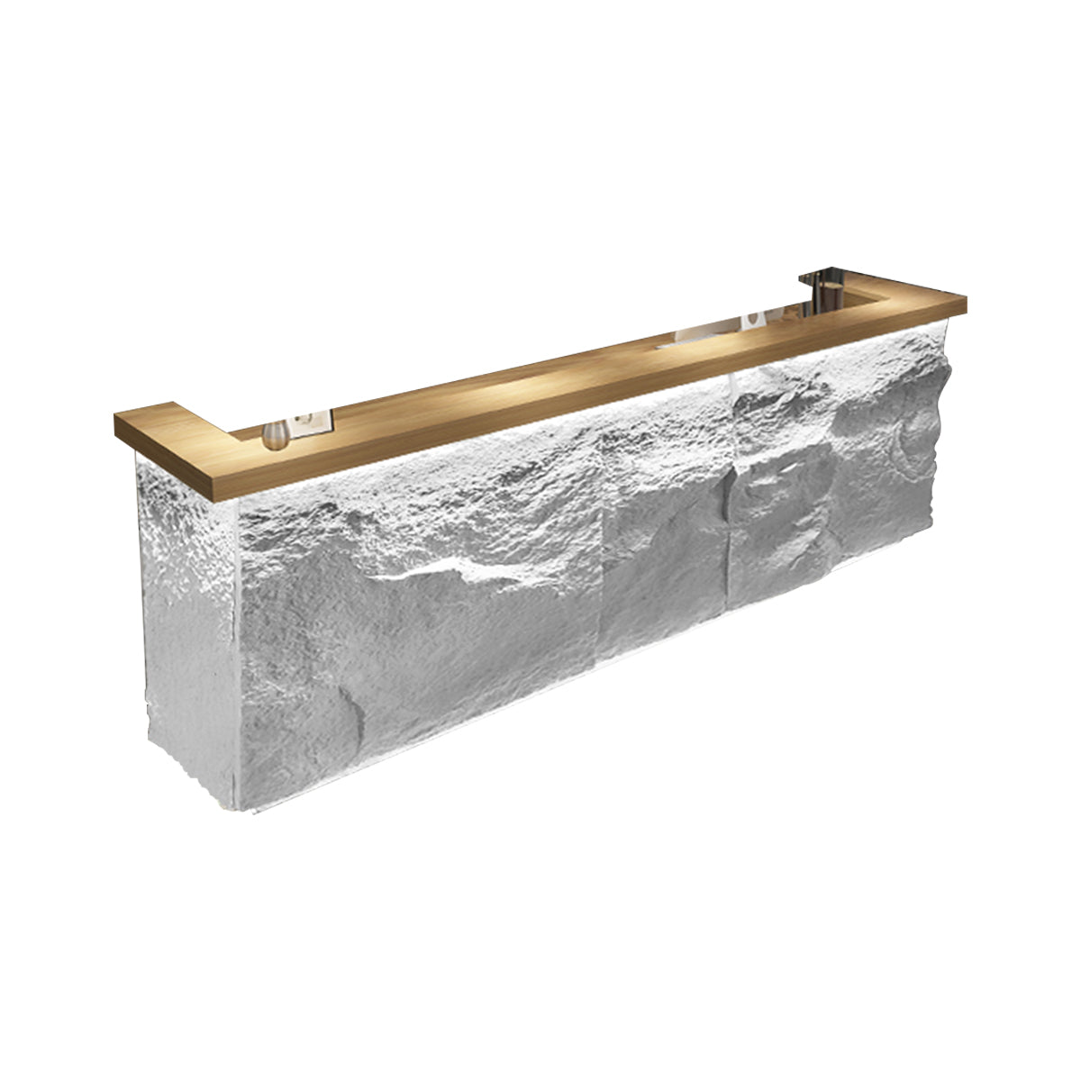 New Chinese Style Vintage Imitation Stone Reception Desk