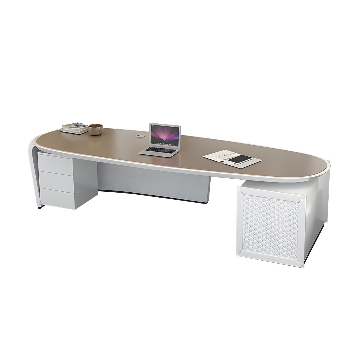 Executive Piano-like Lacquer Office Desk - Eco Friendly & Sleek