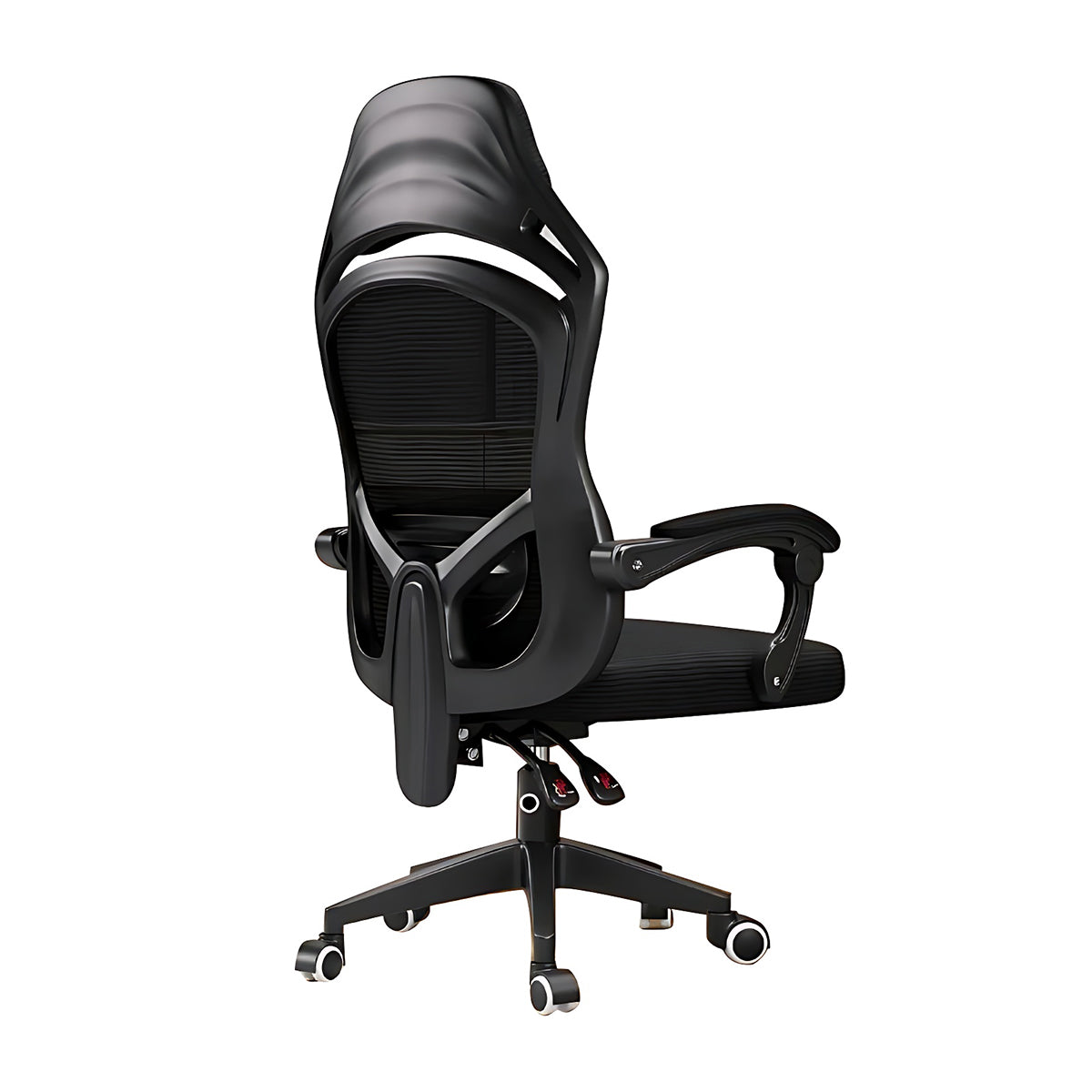 Minimalist Stylish Black Office Chair with Comfortable Headrest and Thick Hidden Footrest