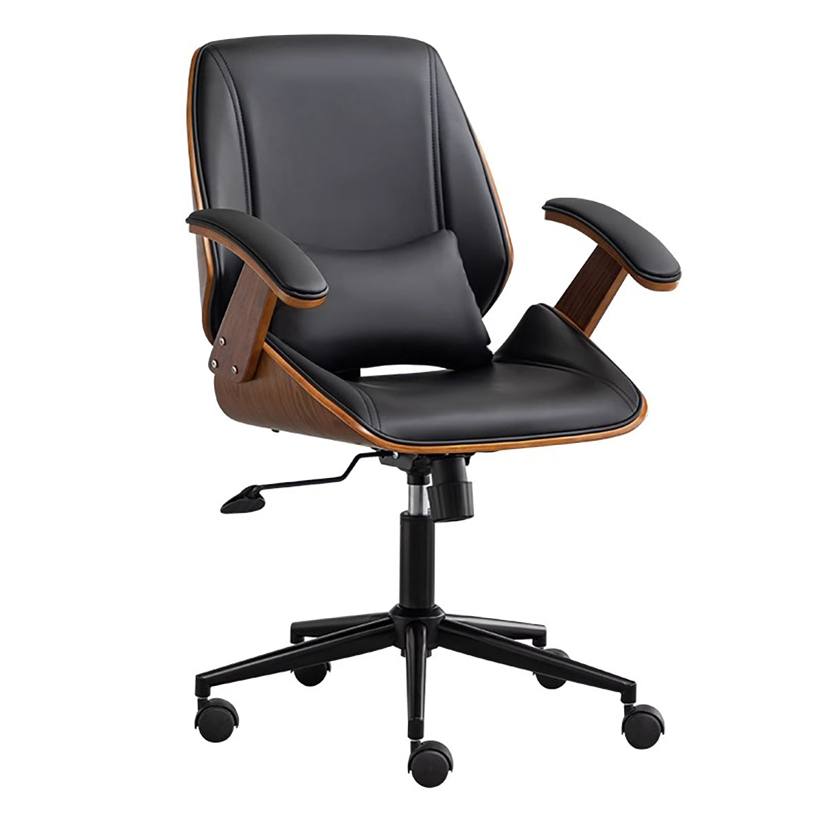 Business-Stylish Office Chair with Comfortable Seat Cushion and Padded Armrests