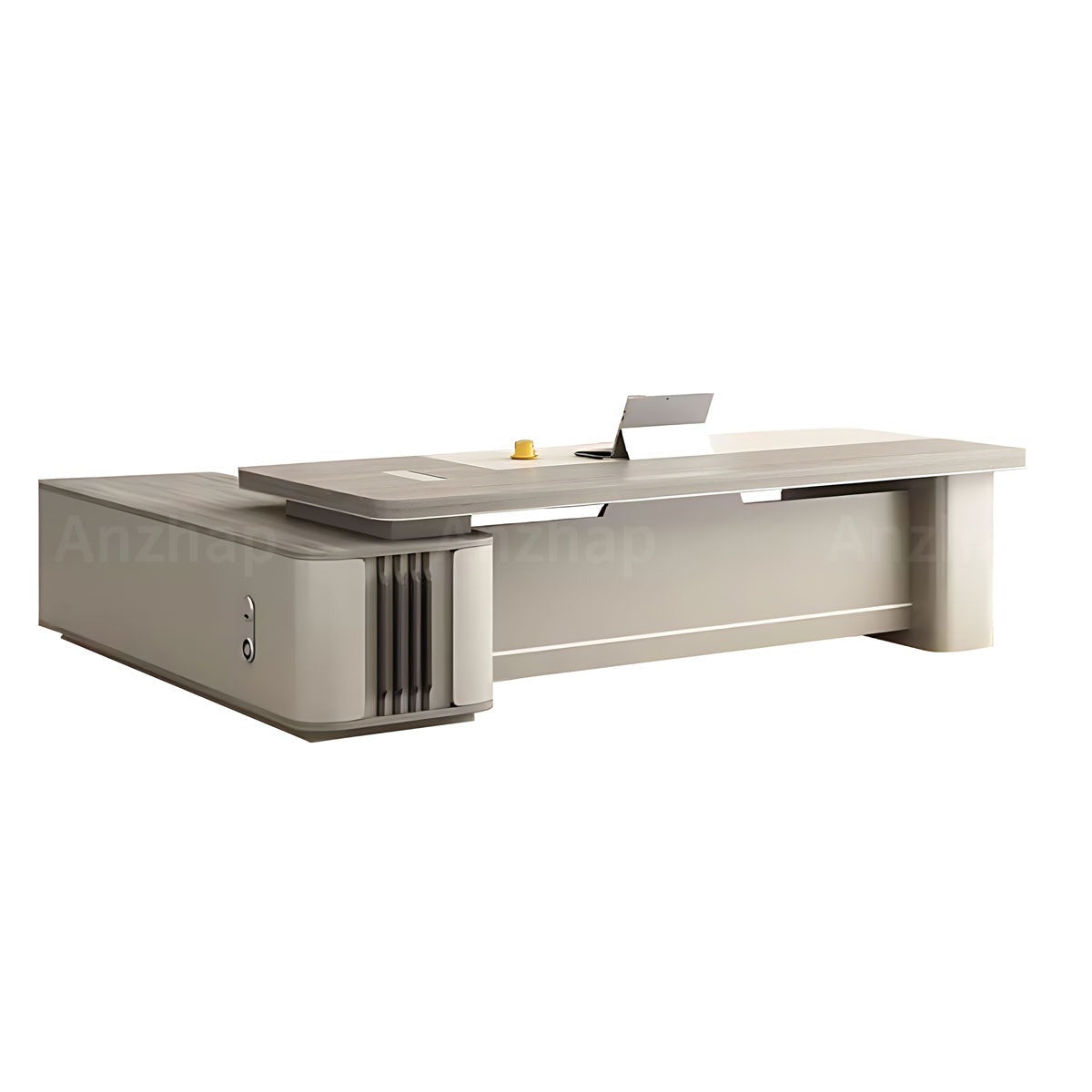 Elegant Stylish Executive Desk with Large Side Cabinet and Ventilation Holes