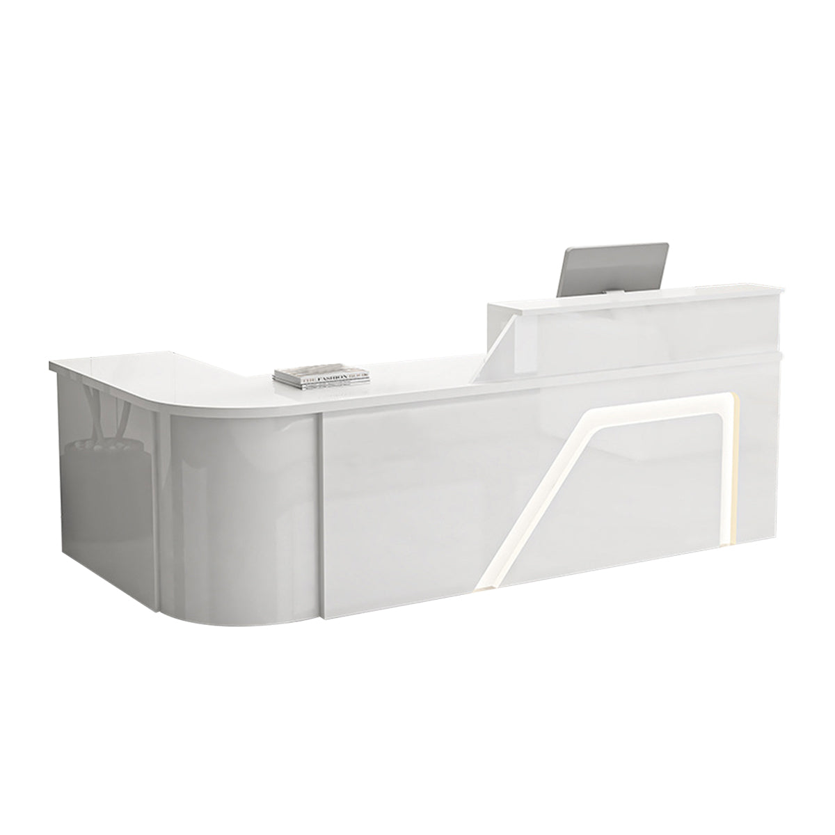 Stylish and Minimalist L-Shaped Reception Desk with Corner Design（West Coast）