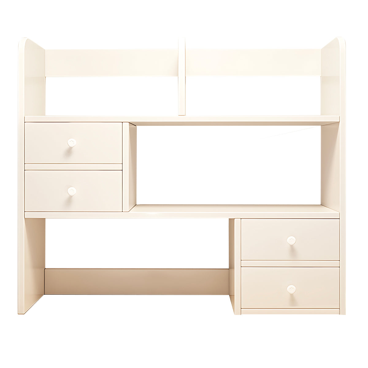 Modern Minimalist Engineered Wood Bookshelf with Open and Closed Storage