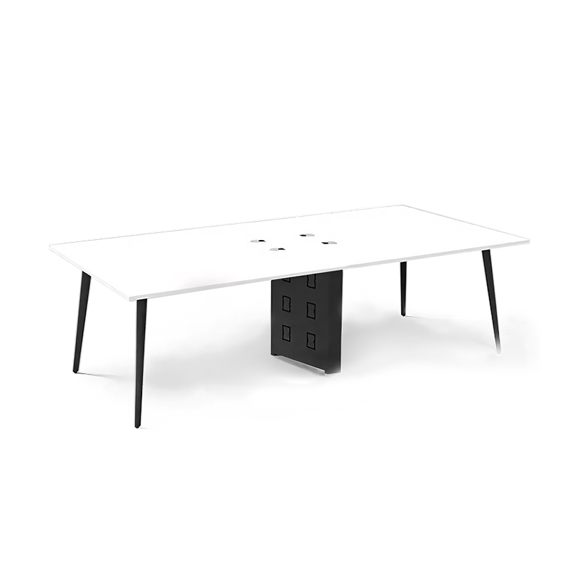 Minimalist Modern Screen Workstation Desk,White