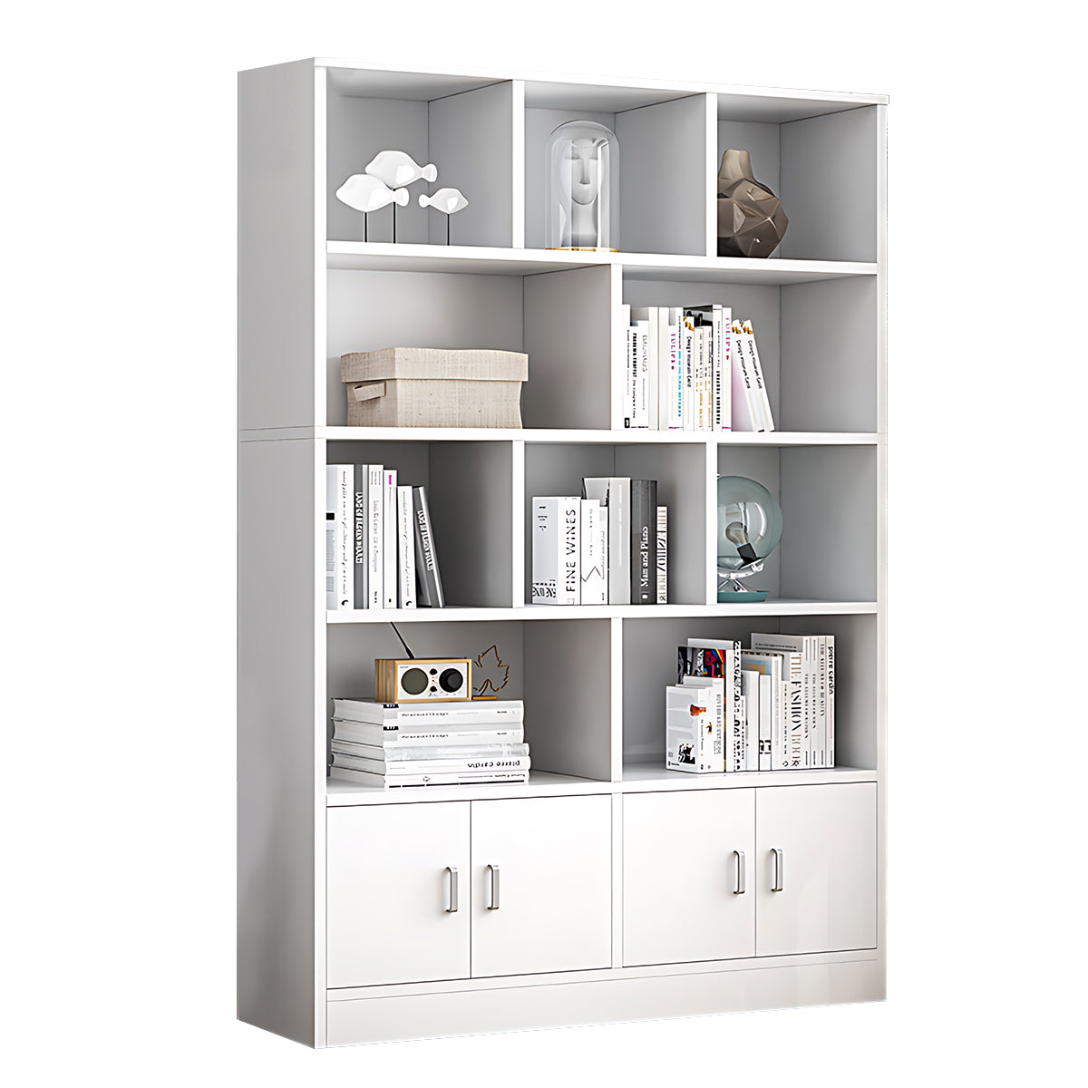 Minimalist Wooden Floor-Standing Bookshelf with Open Storage