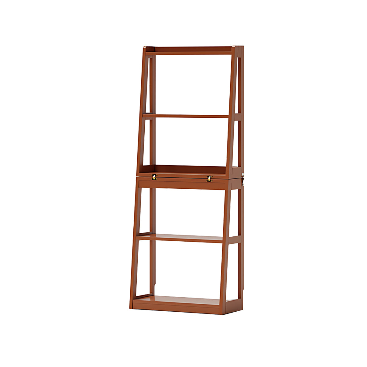 Minimalist Solid Wood Folding Bookshelf Multi-Layer Storage Floor Standing