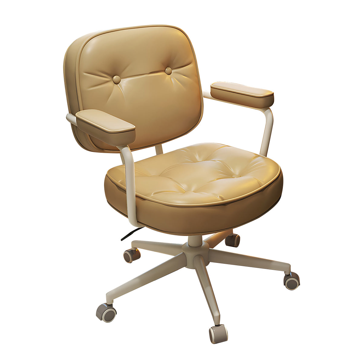 Premium Multi-Functional Office Desk with Steel Five-Star Base and Thick Armrests