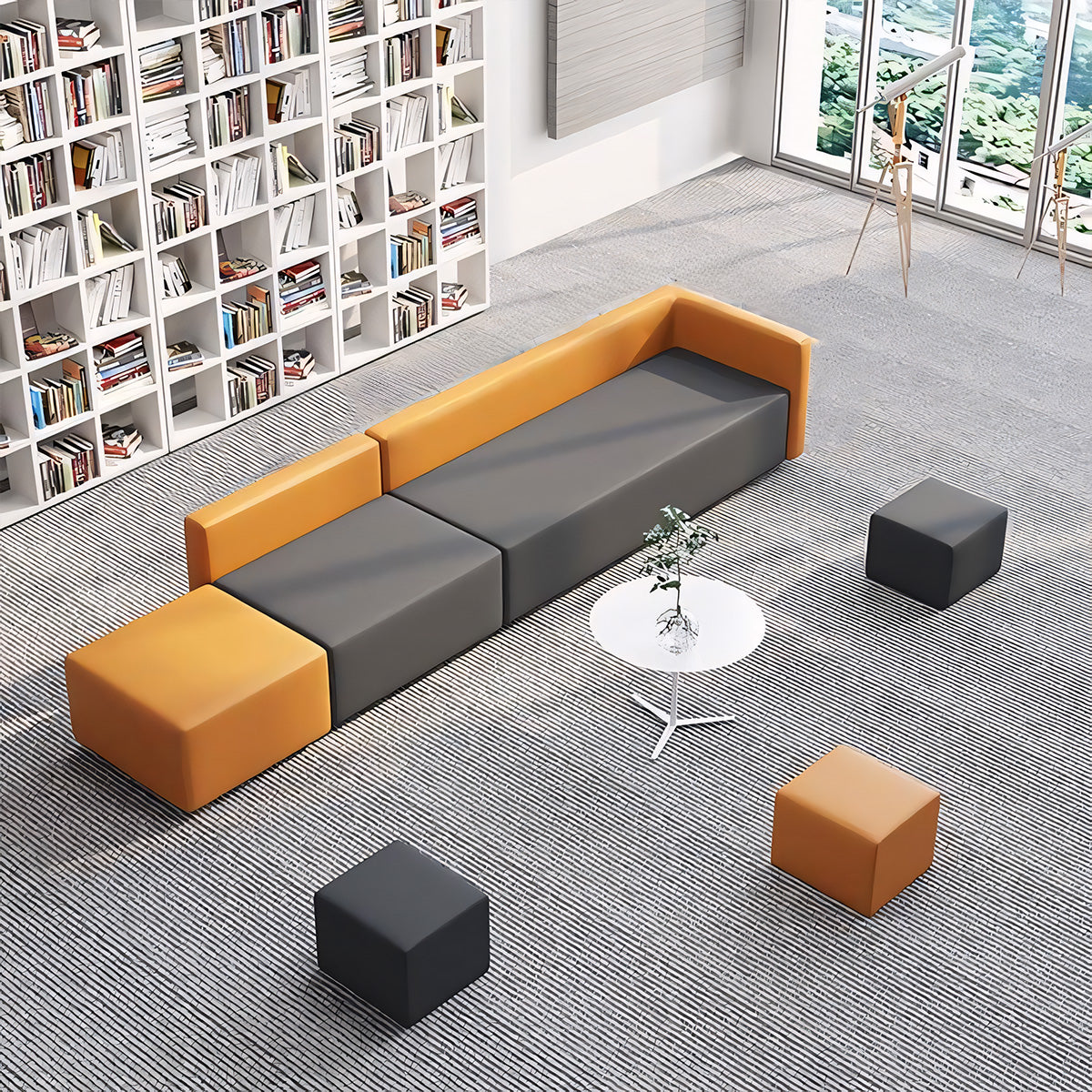 Creative Color Blocked Design Adjustable Corner Office Sofa