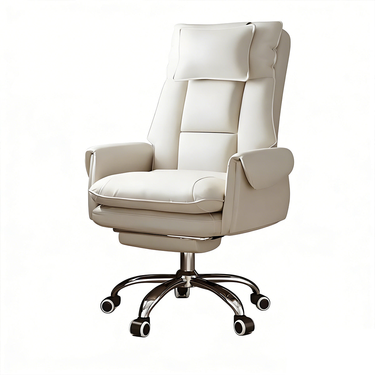 Reclining Executive Chair with Pillow and Double Foam Cushions