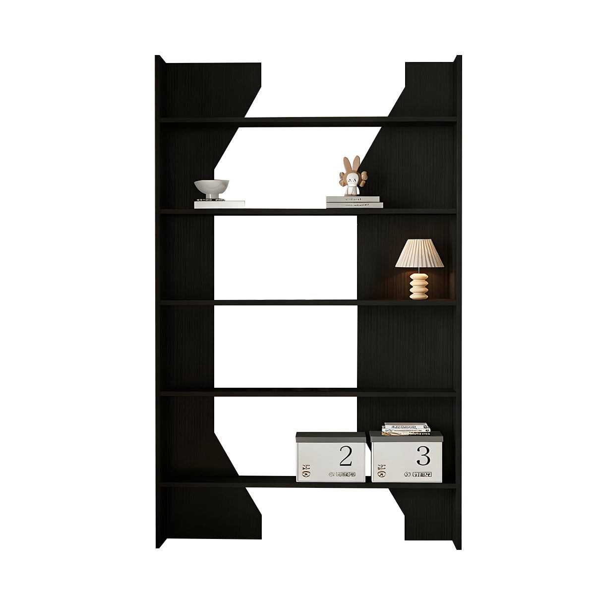 Solid Wood Bookshelf Multi-Layer Vertical Storage Eco-Friendly Durable