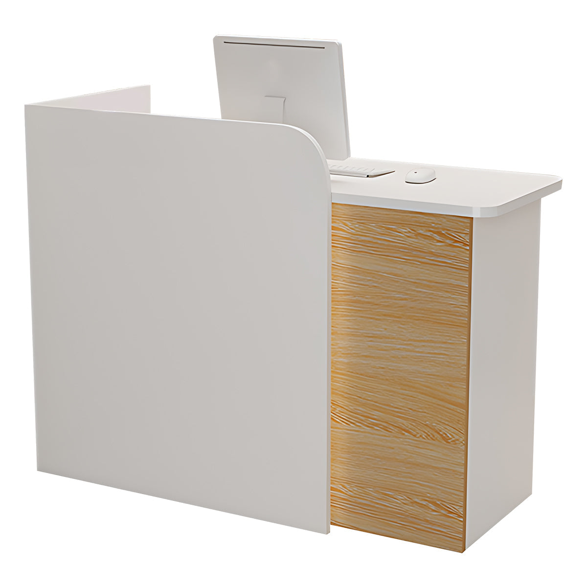 Classic Elegant Reception Desk with Functional Storage Compartments