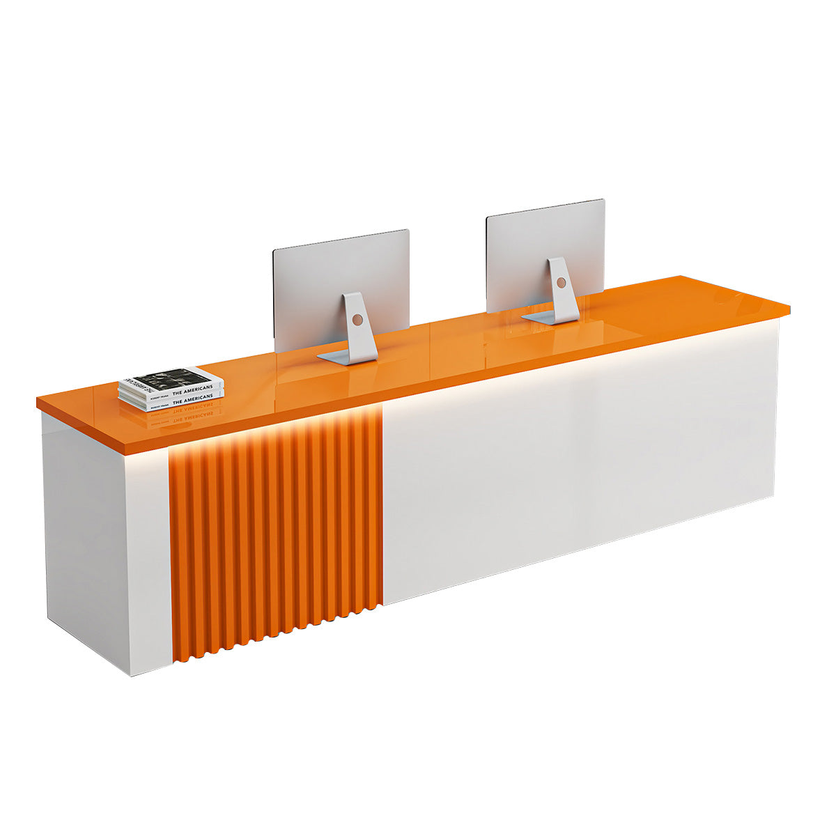 Modern Reception Desk with Ample Storage for Offices and Showrooms