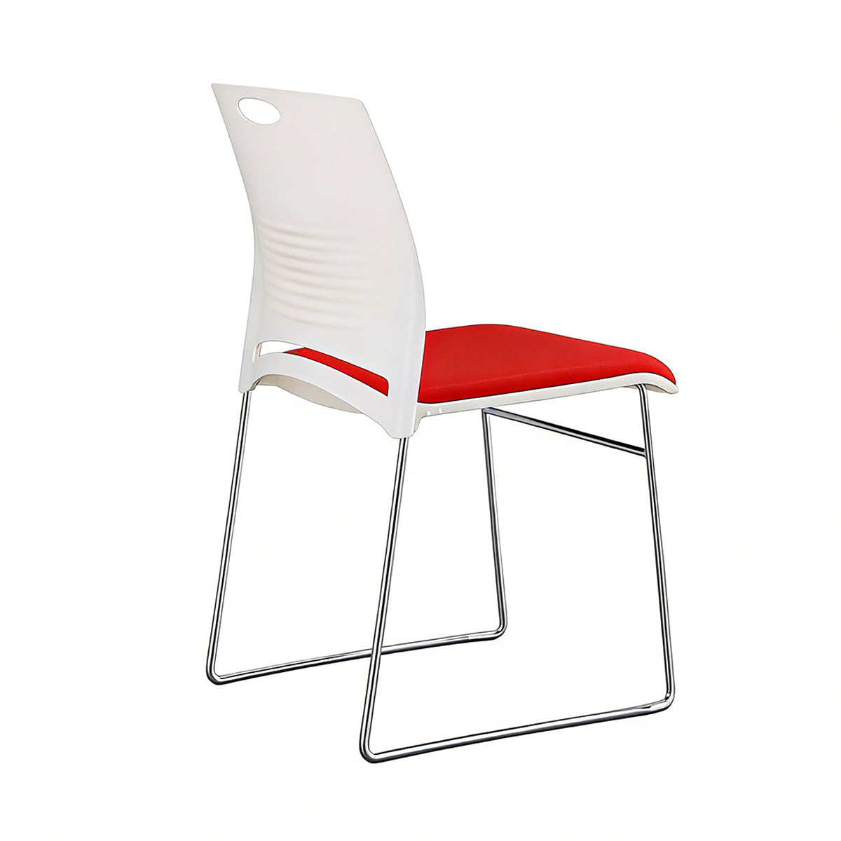 Commercial Armless Office Chair with Steel Frame & Tool-Free Assembly