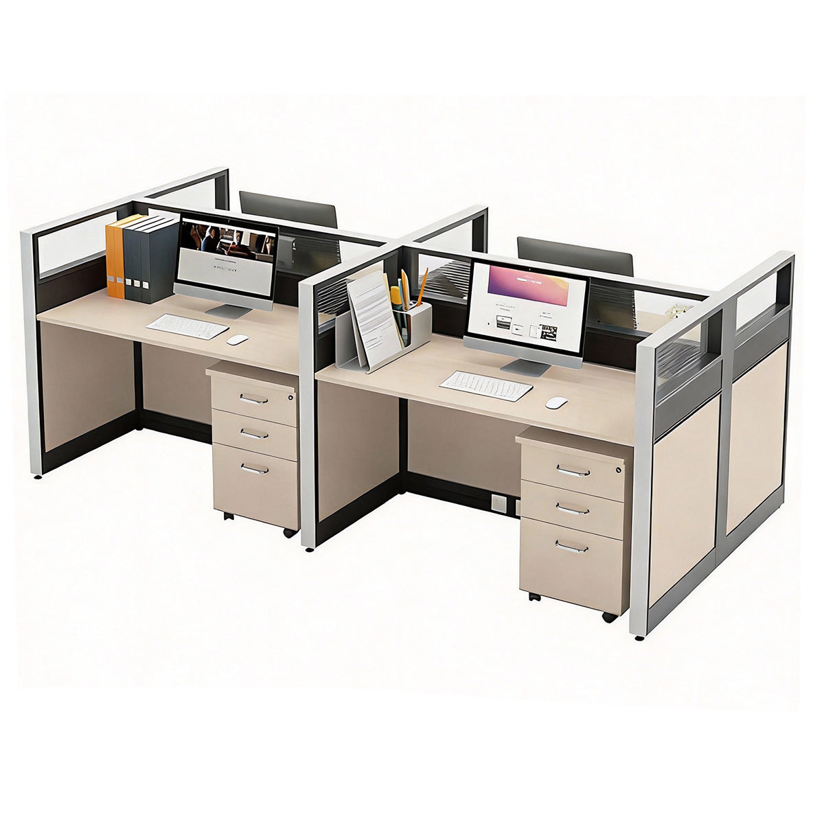 Modern Office Desk with Cable Management for Productive Workspaces
