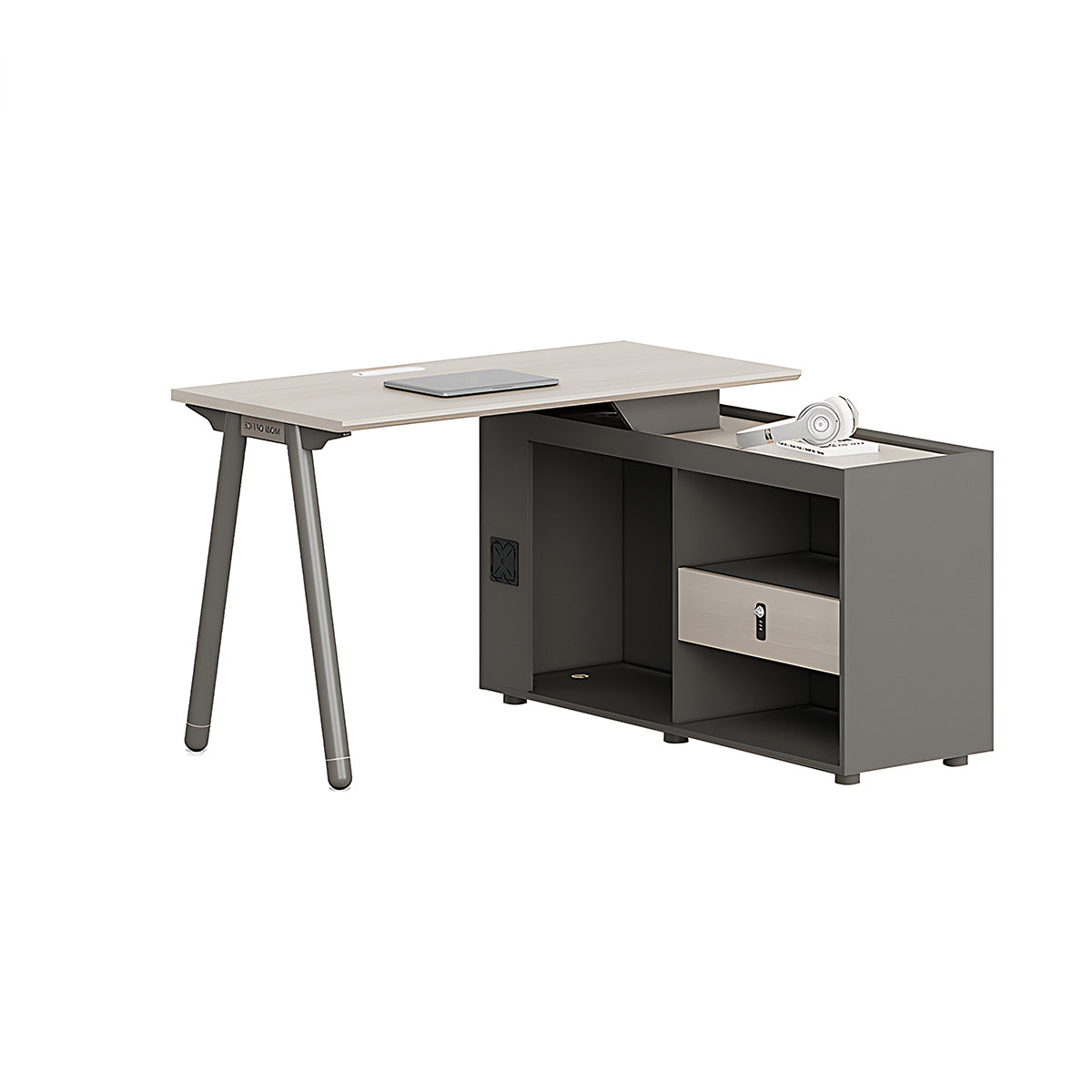 Stylish and Practical Office Staff Desk with Privacy Panel