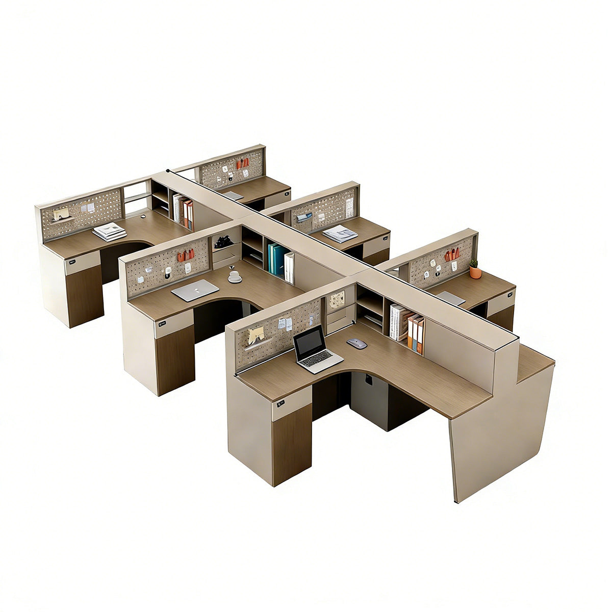 Modern Office Desk with Pegboard & Storage for Organized Workspaces