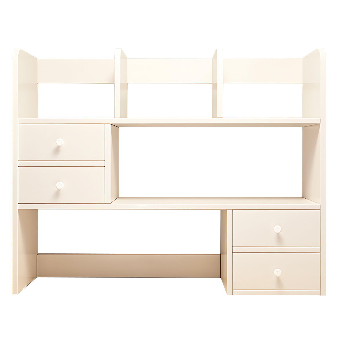 Modern Minimalist Engineered Wood Bookshelf with Open and Closed Storage