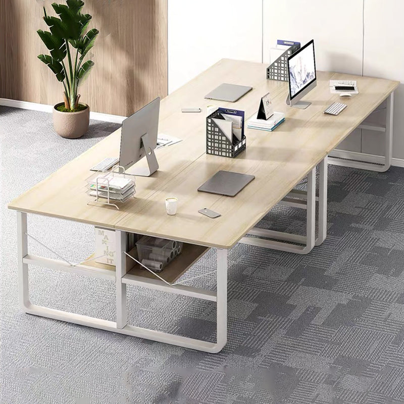 Simple  Office Desk with Partition for Staff, Freely Customizable, U Shaped Bracket