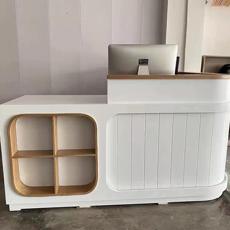 Customizable Corner Reception Desk With Light