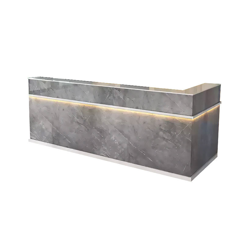 Compact Baked Paint Reception Desk With Keyboard Tray And Lockable Drawer For Salons, Boutiques And Offices