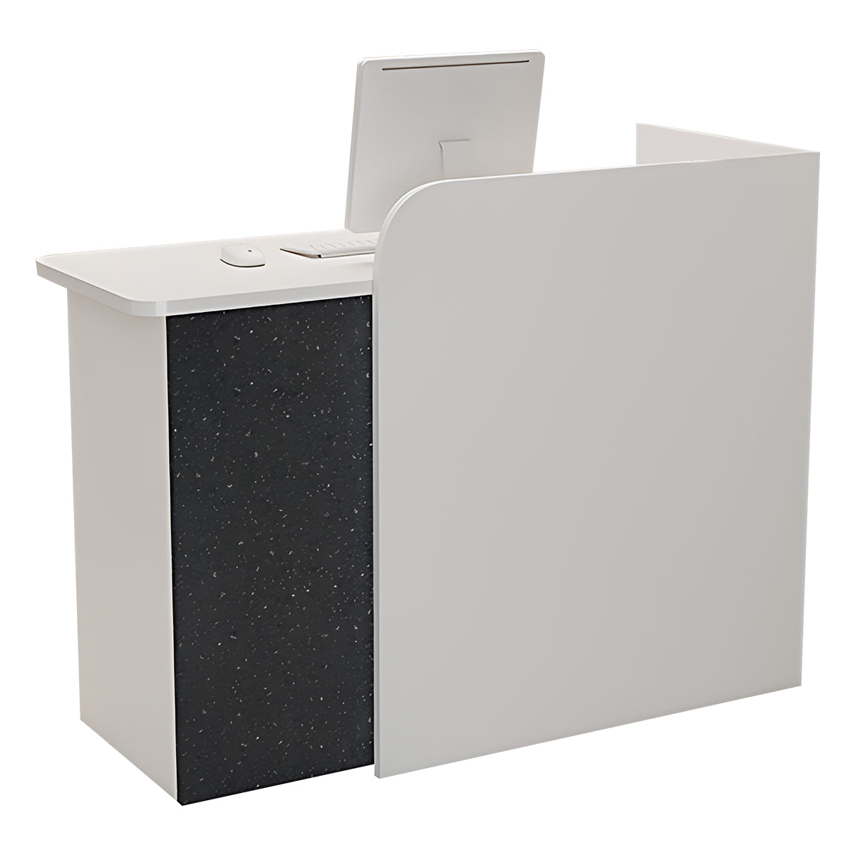 Classic Elegant Reception Desk with Functional Storage Compartments