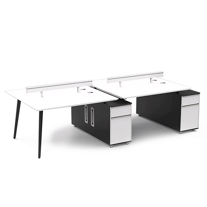 Minimalist Modern Screen Workstation Desk,White