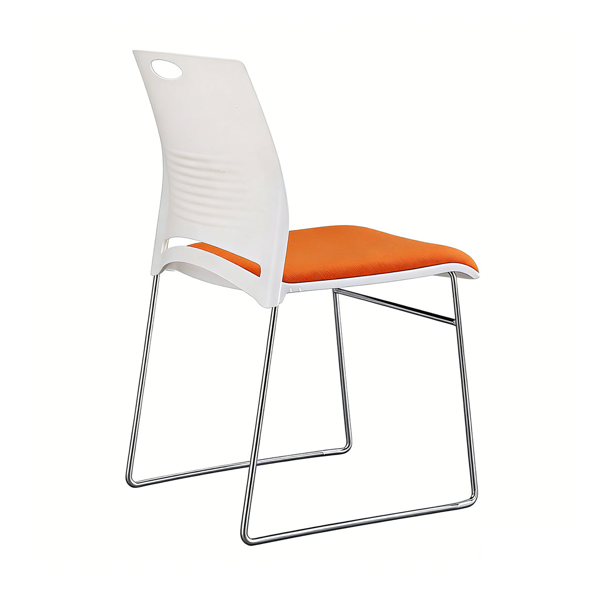 Commercial Armless Office Chair with Steel Frame & Tool-Free Assembly