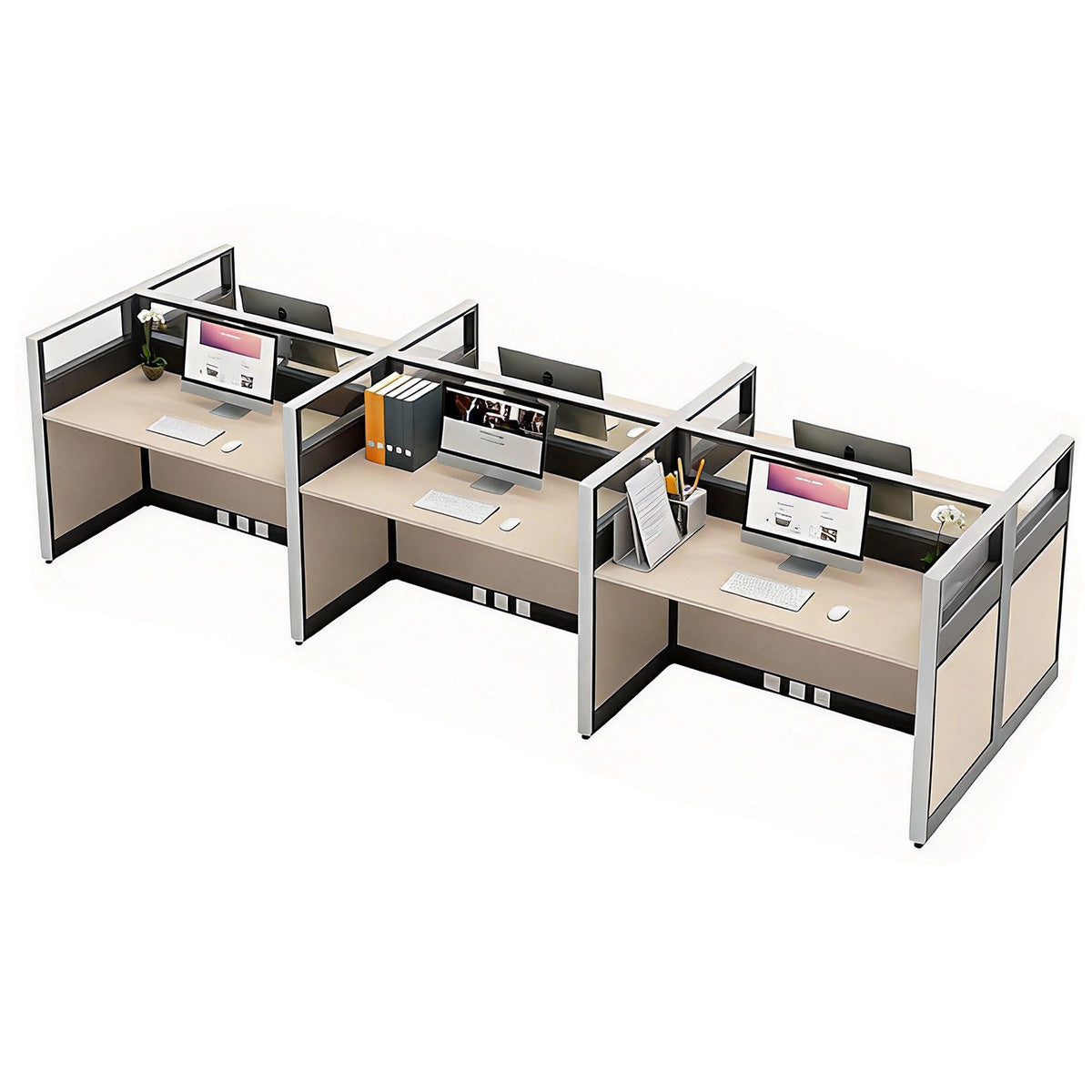Modern Office Desk with Cable Management for Productive Workspaces