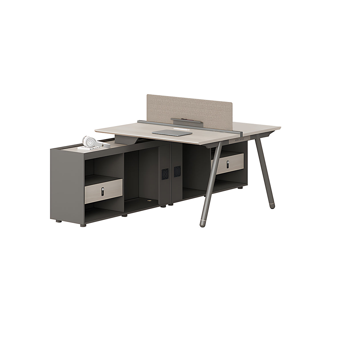 Stylish and Practical Office Staff Desk with Privacy Panel