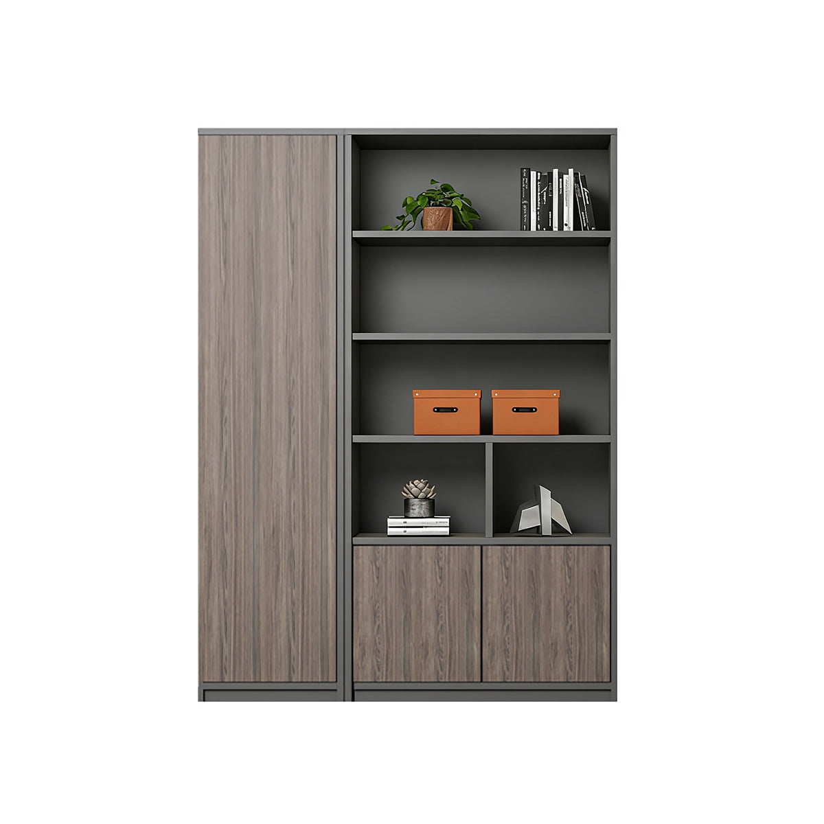 High-Capacity Storage Cabinet with Moisture-Resistant Base for Office