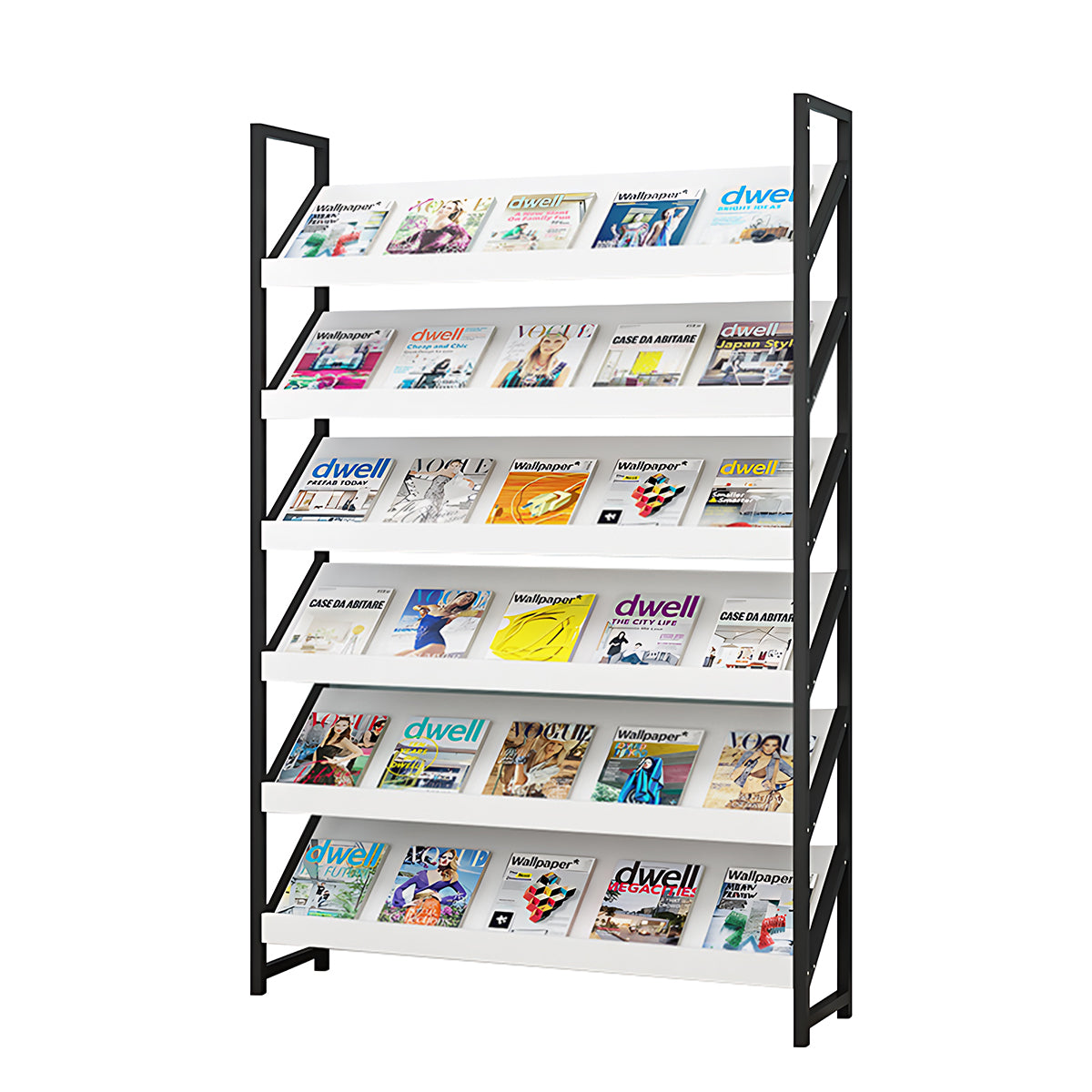 Fashionable Multi-Functional Bookshelf with Sturdy Frame and Large Storage Capacity