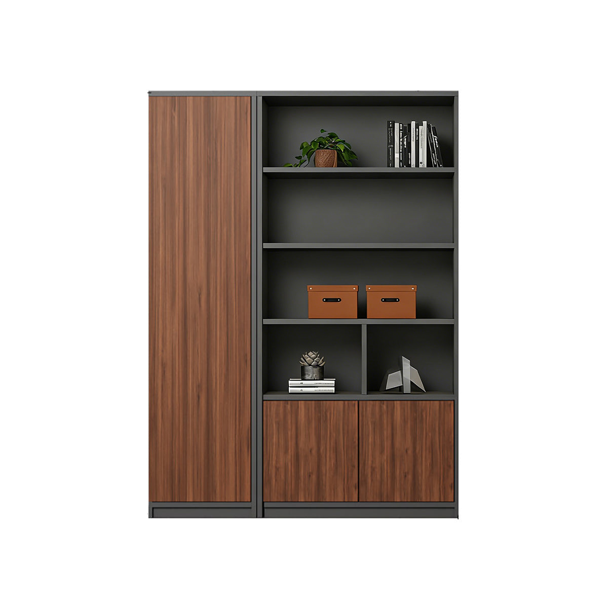 High-Capacity Storage Cabinet with Moisture-Resistant Base for Office