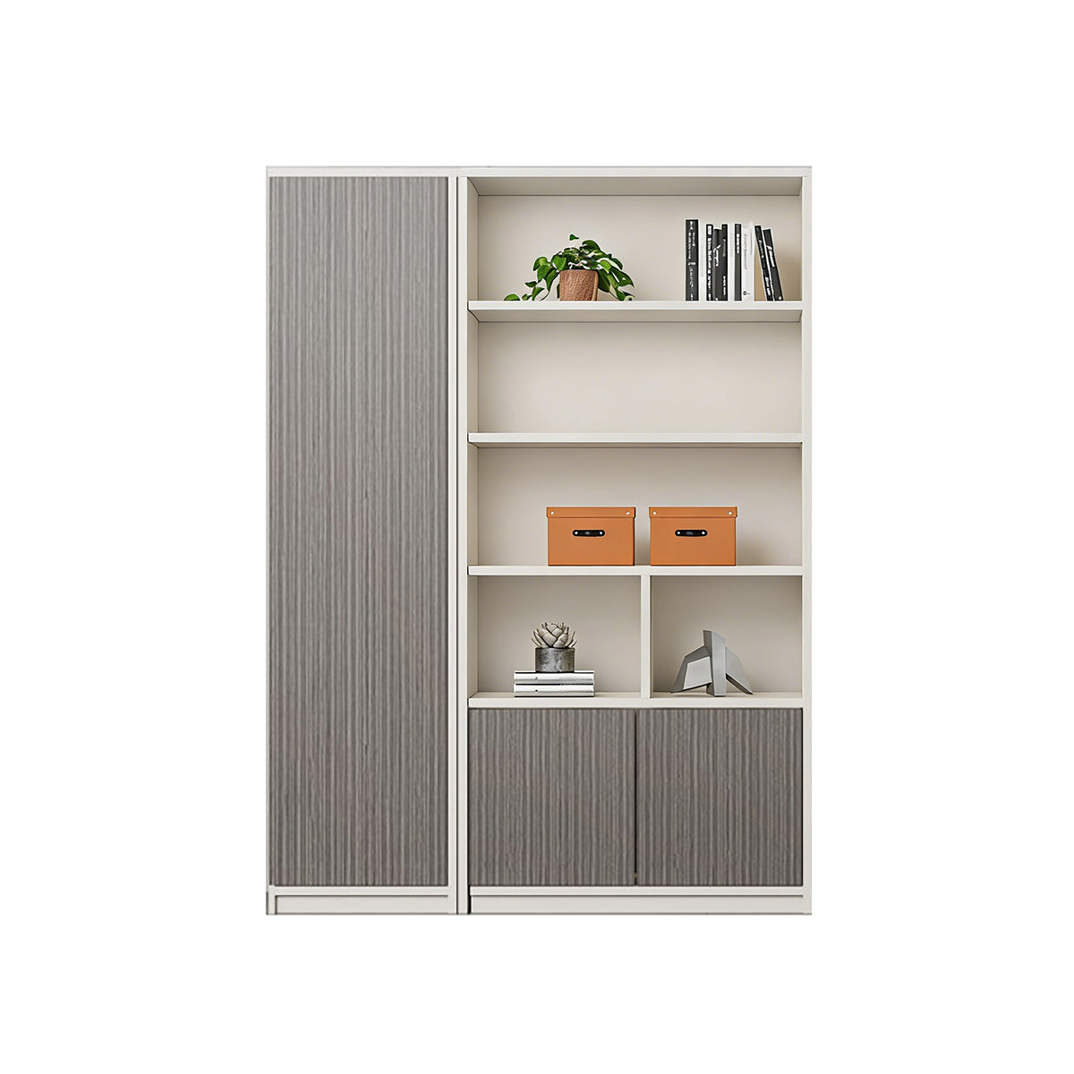 High-Capacity Storage Cabinet with Moisture-Resistant Base for Office