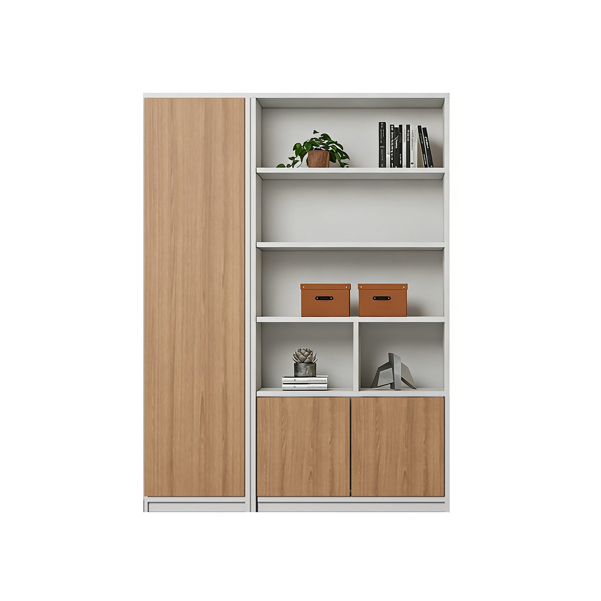 High-Capacity Storage Cabinet with Moisture-Resistant Base for Office