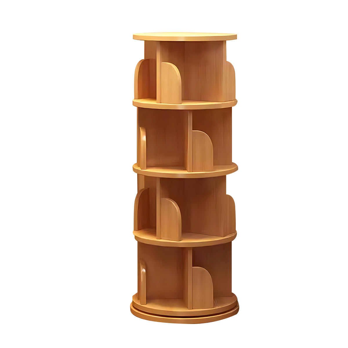 Minimalist Rotating Bookshelf, 360° Rotation, Multi-Layer Storage, Casters