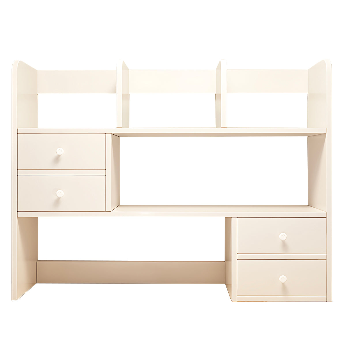 Modern Minimalist Engineered Wood Bookshelf with Open and Closed Storage