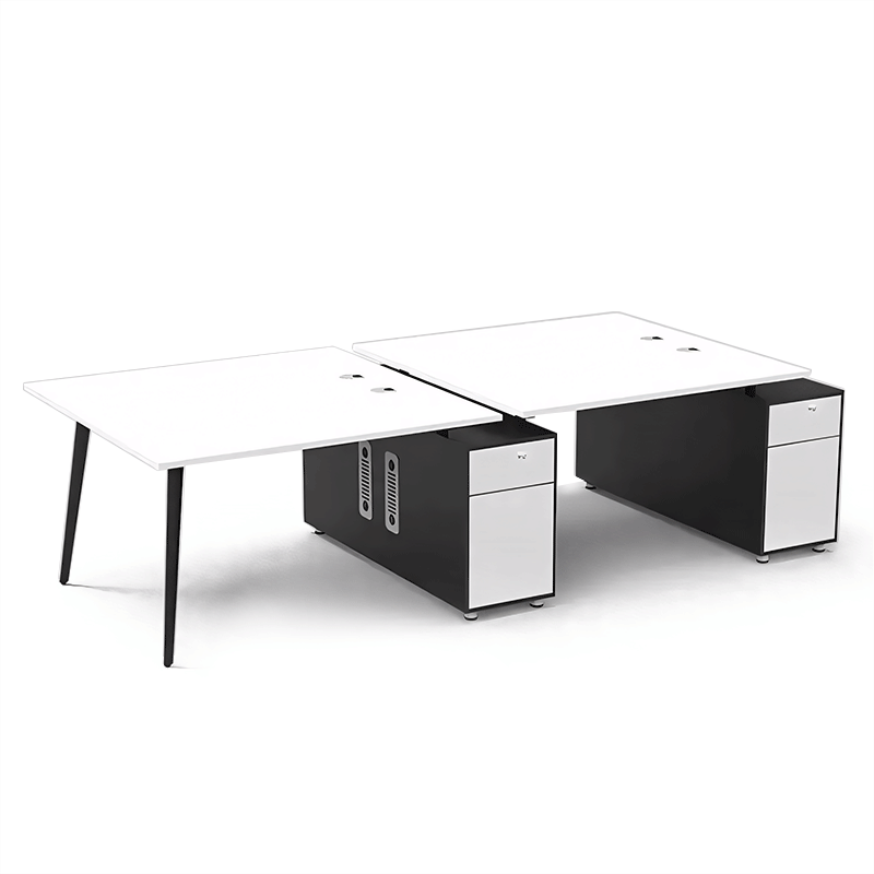 Minimalist Modern Screen Workstation Desk,White