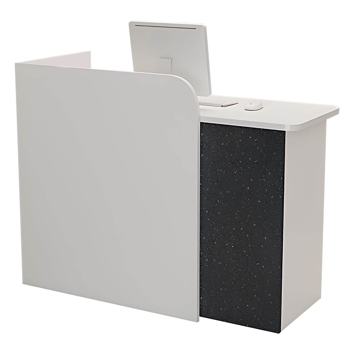 Classic Elegant Reception Desk with Functional Storage Compartments