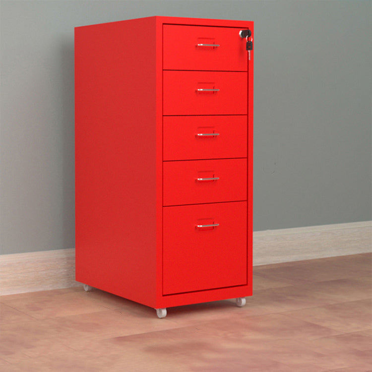 Metal Office Cabinet with Lockable Drawers for Files and Storage