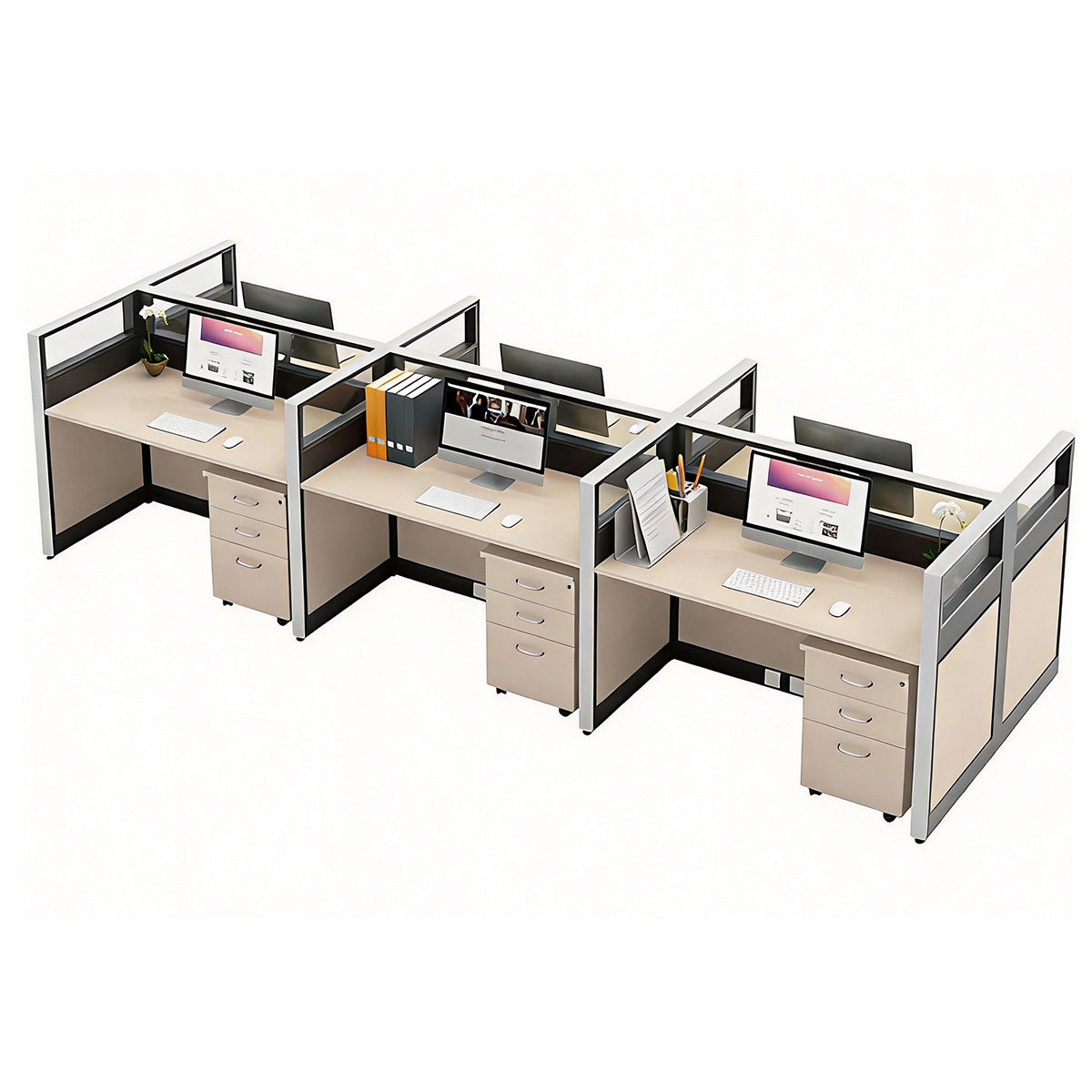 Modern Office Desk with Cable Management for Productive Workspaces