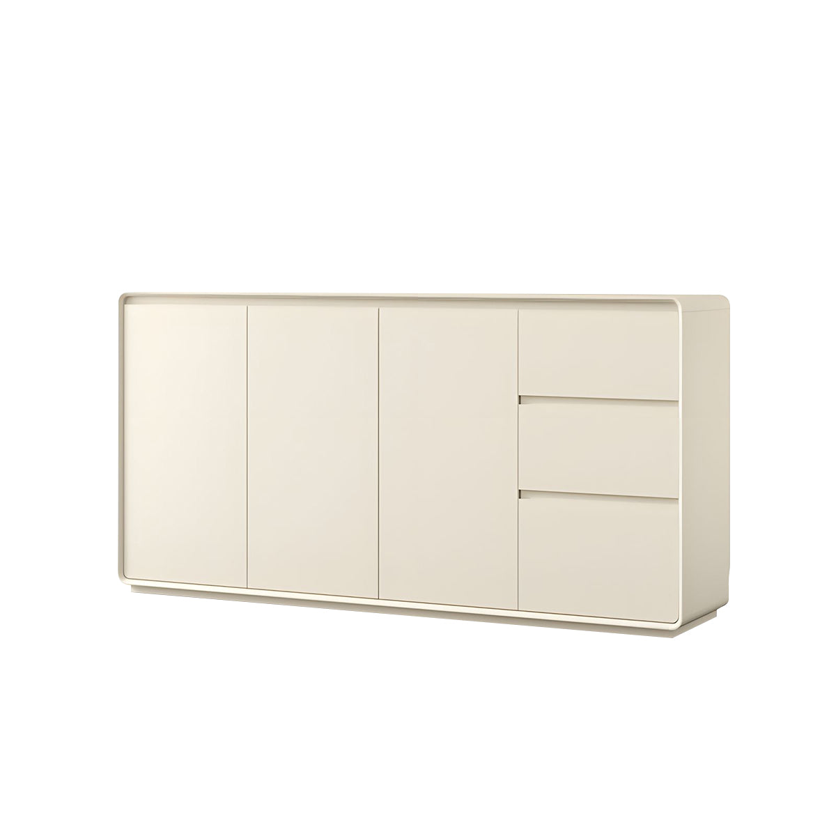 Minimalist Classic Sideboard with Handle Free Drawers Adjustable Shelves