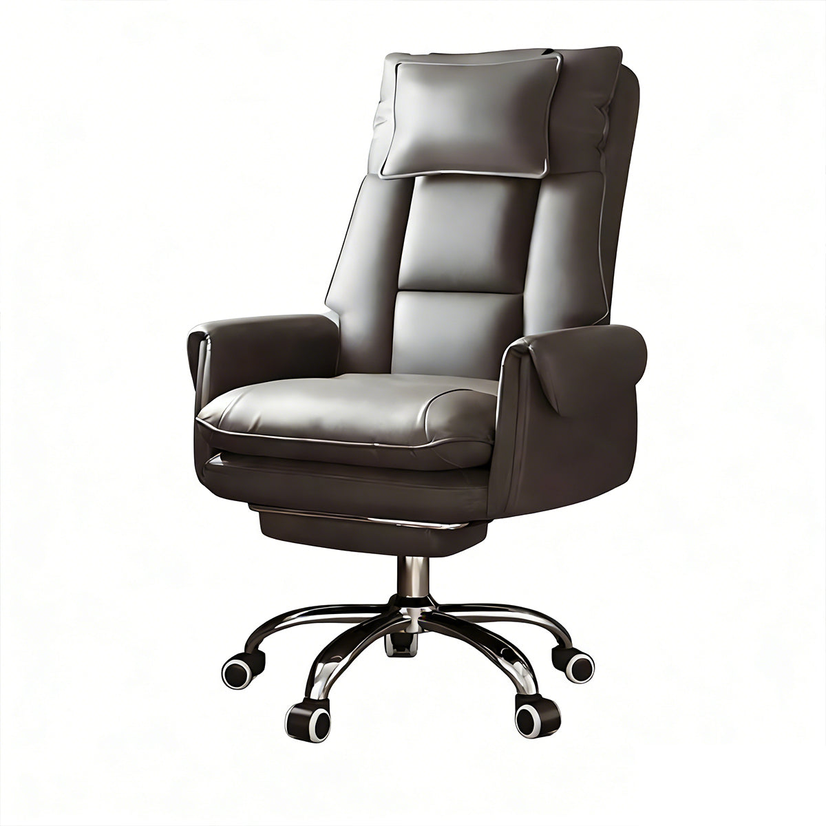 Reclining Executive Chair with Pillow and Double Foam Cushions