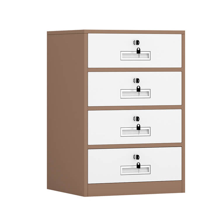 Iron File Cabinet, Under-Desk Low Cabinet for Office Storage