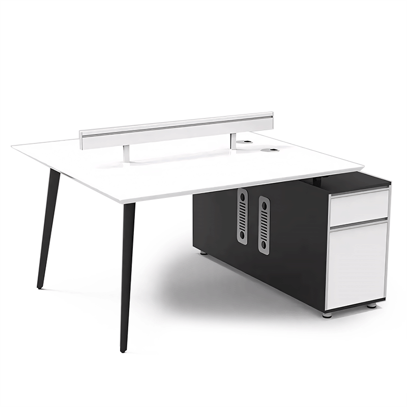 Minimalist Modern Screen Workstation Desk,White