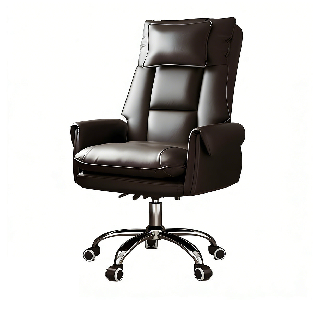 Reclining Executive Chair with Pillow and Double Foam Cushions