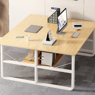 Simple  Office Desk with Partition for Staff, Freely Customizable, U Shaped Bracket